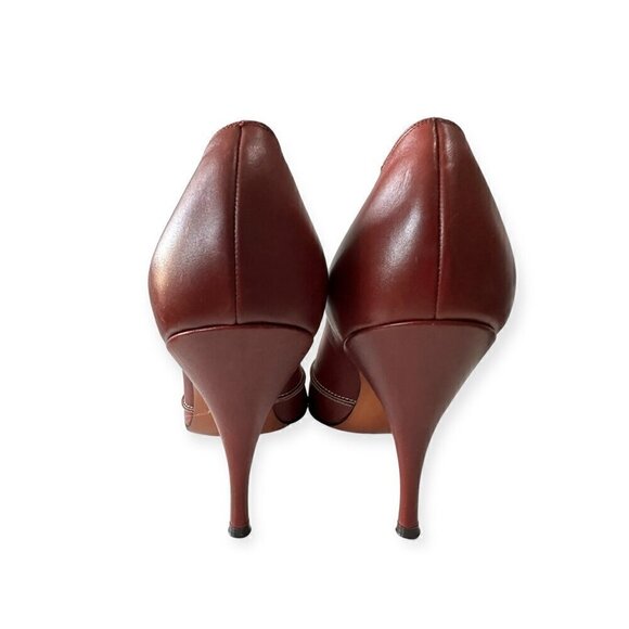 Vintage Herbert Levine Pumps with butted seam,  Size 8AA, Brown leather, 50-60s - Picture 7 of 13